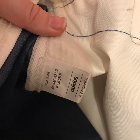 Adidas Diablo Small Duffel Gym Bag Shoulder Strap Off White Pink Ink Blue - Picture 8 of 9